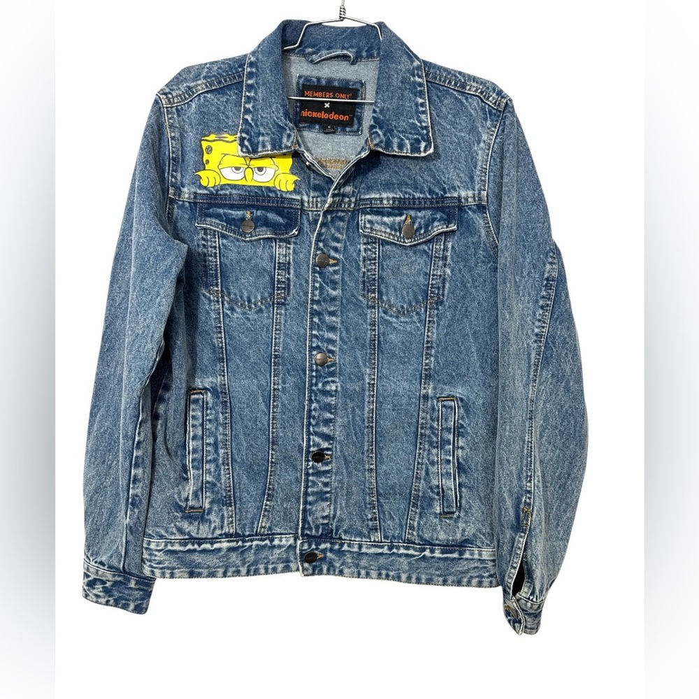 Members Only SpongeBob Denim Jacket Medium